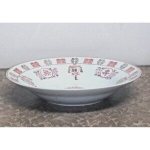 Porcelain Rice Bowl /salad bowl  7" Diameter white red gold Chinese characters